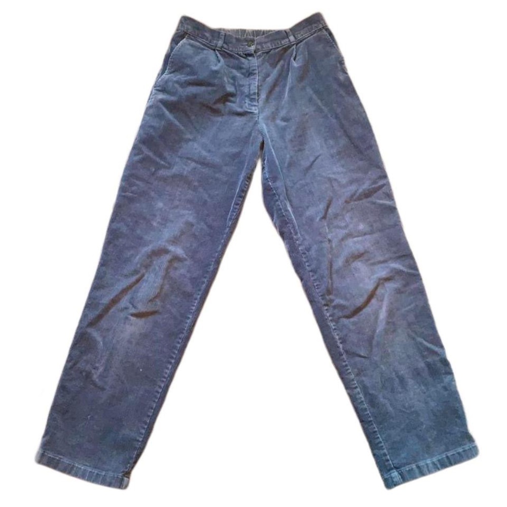 L.L. Bean Blue Corduroy Trousers Classic Fit